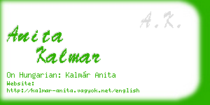 anita kalmar business card